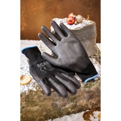 SCAN Black PU Coated Gloves